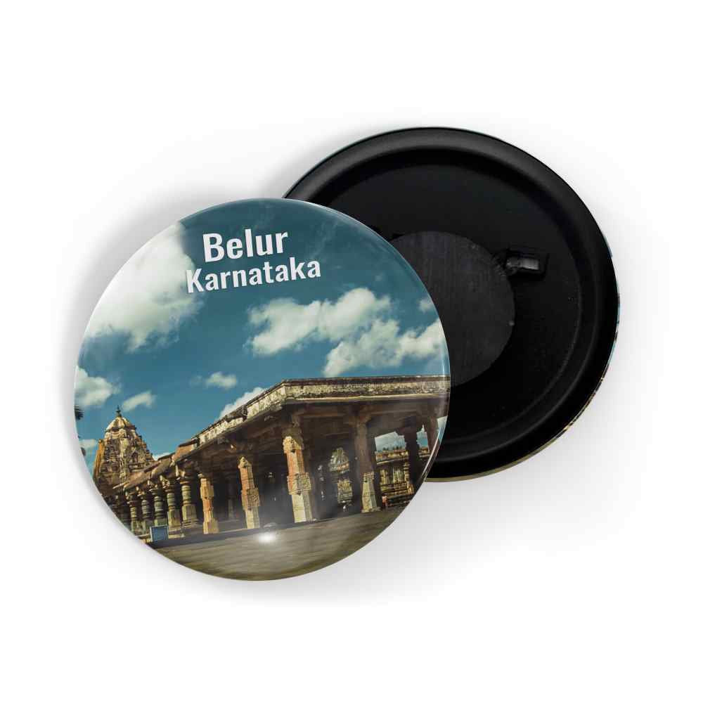 dhcrafts Fridge Magnet Multicolor Belur Karnataka Glossy Finish Design Pack of 1 (58mm)